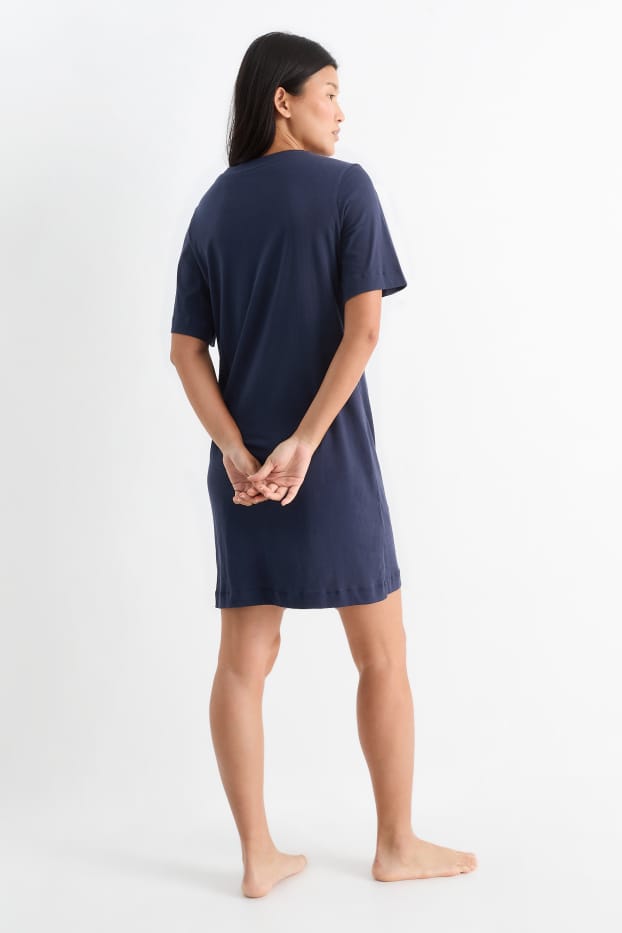 Dames - Bigshirt - Snoopy - donkerblauw