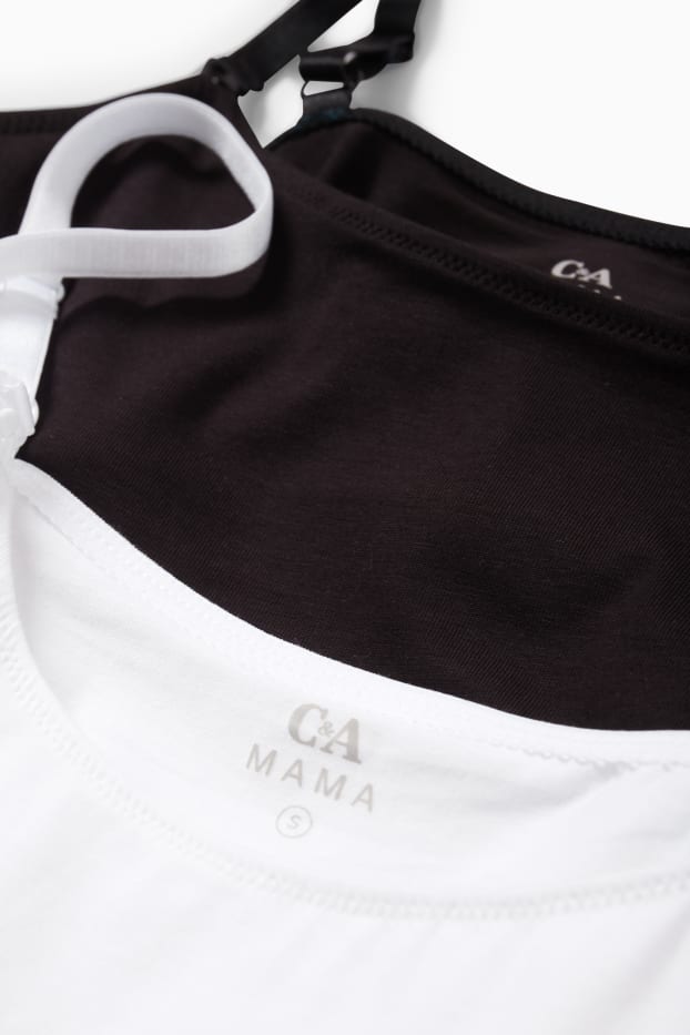 Femmes - Lot de 2 - hauts d’allaitement - blanc pur
