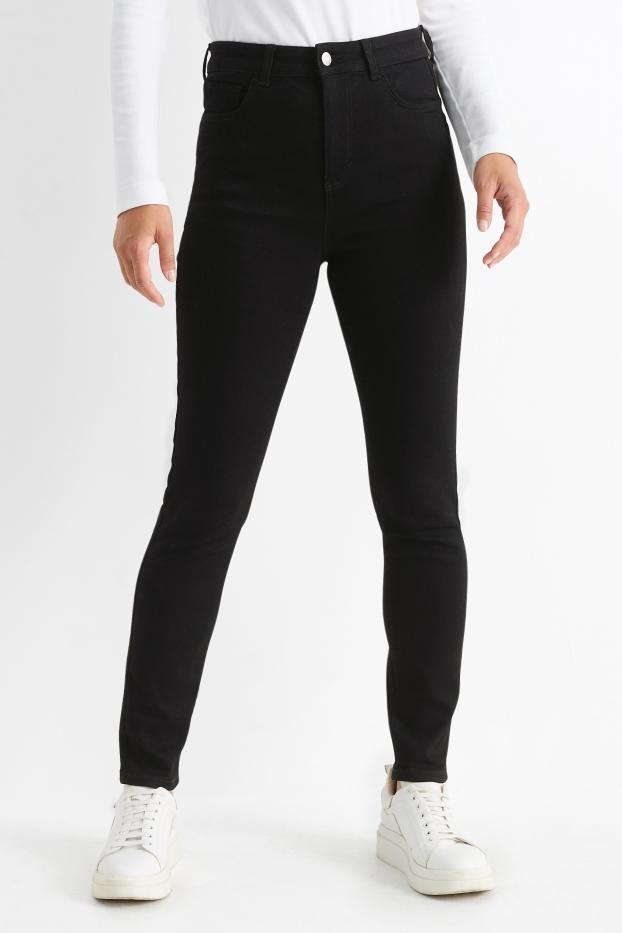 Femei - Jegging jeans - talie înaltă - negru