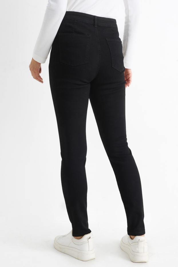 Femei - Jegging jeans - talie înaltă - negru