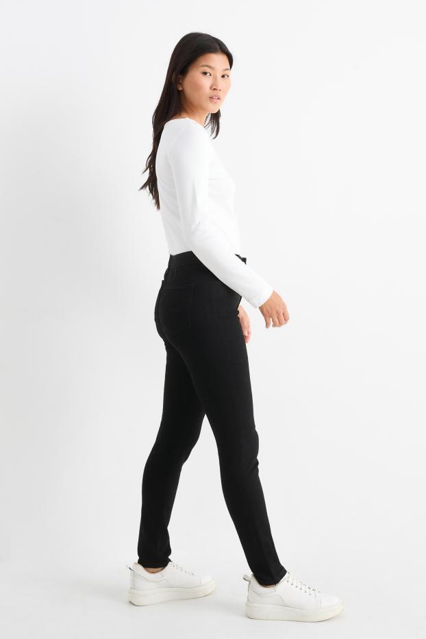 Femei - Jegging jeans - talie înaltă - negru