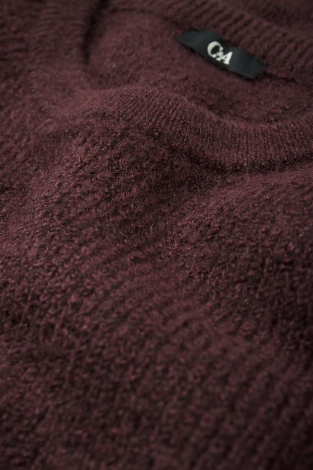 Femmes - Robe en maille - marron foncé