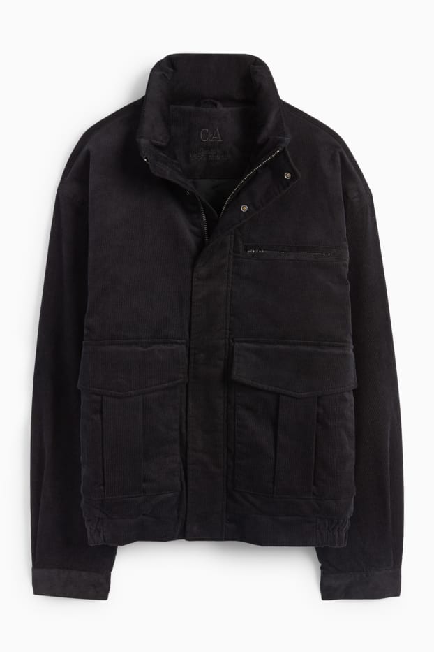 Herren - Cord-Jacke - schwarz