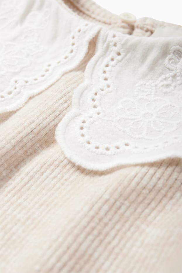 Copii - Fete - Tricou cu mânecă lungă - bej deschis