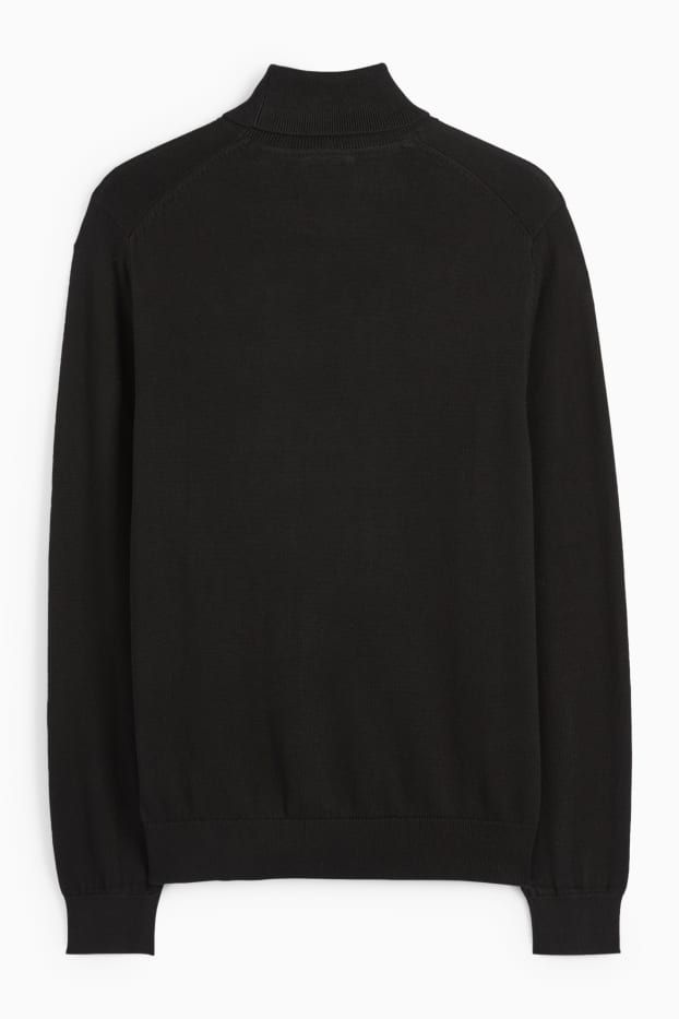 Hommes - Pull à col roulé - noir