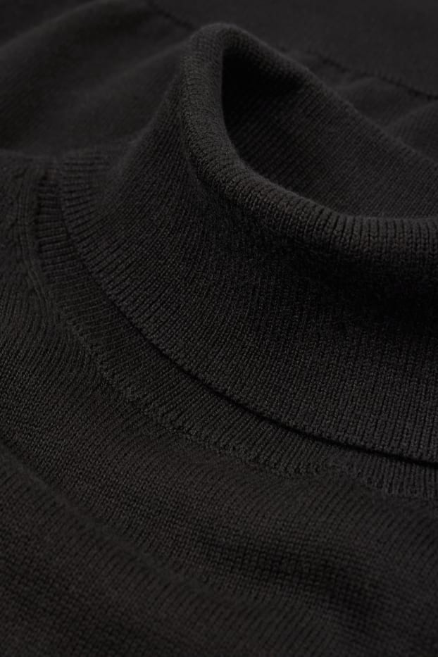 Hommes - Pull à col roulé - noir