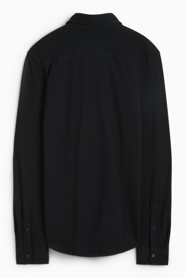 Herren - Hemd - Slim Fit - Kent - schwarz