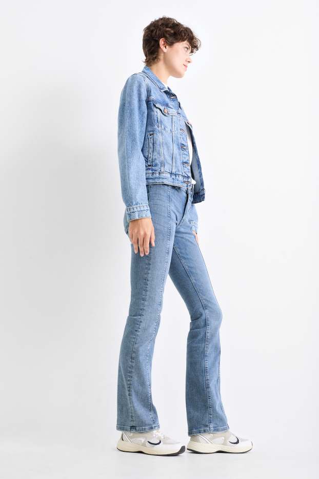 Dona - Bootcut jeans - mid waist - texà blau clar