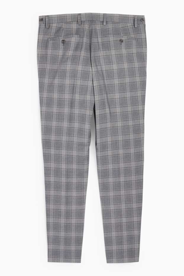 Home - Pantalons combinables - slim fit - Flex - de quadres - gris