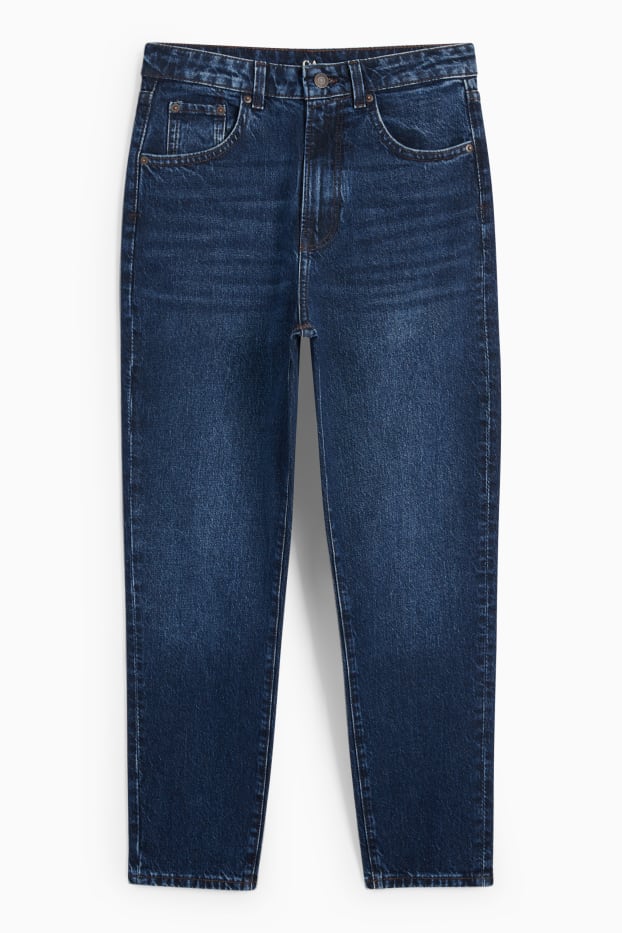Donna - Mom jeans - vita alta - LYCRA® - jeans blu scuro