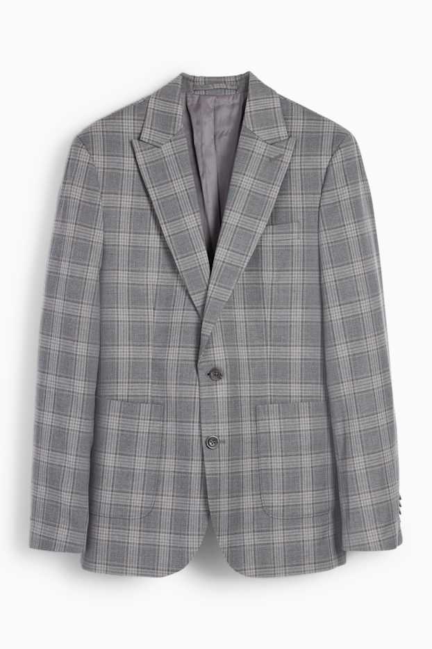 Home - Americana combinable - slim fit - Flex - de quadres - gris