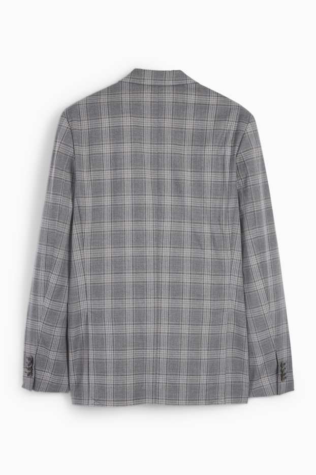 Home - Americana combinable - slim fit - Flex - de quadres - gris