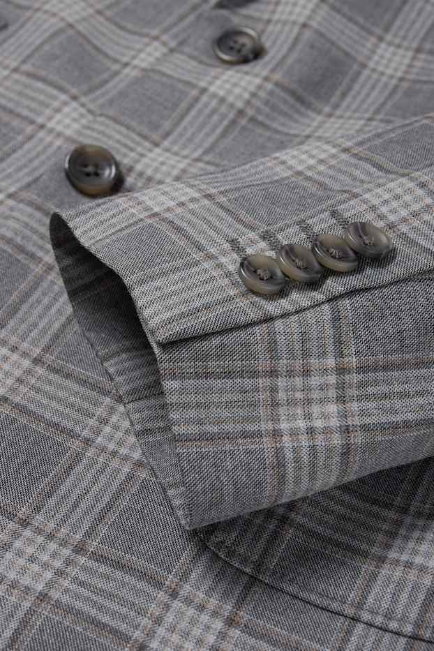 Home - Americana combinable - slim fit - Flex - de quadres - gris