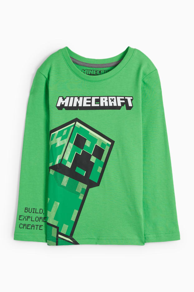 Enfants garçons - Minecraft - haut à manches longues - vert