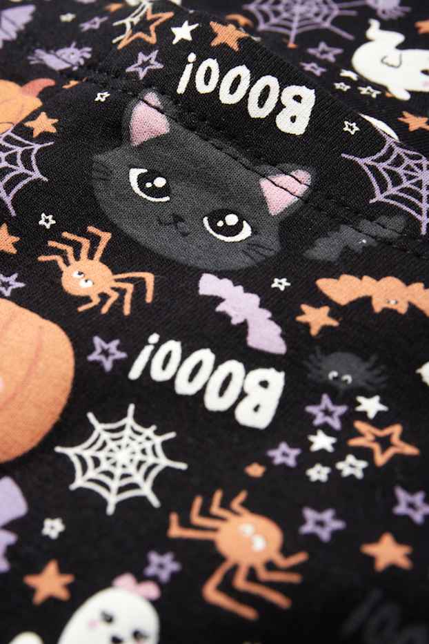 Kinderen: meisjes - Halloween - thermolegging - zwart