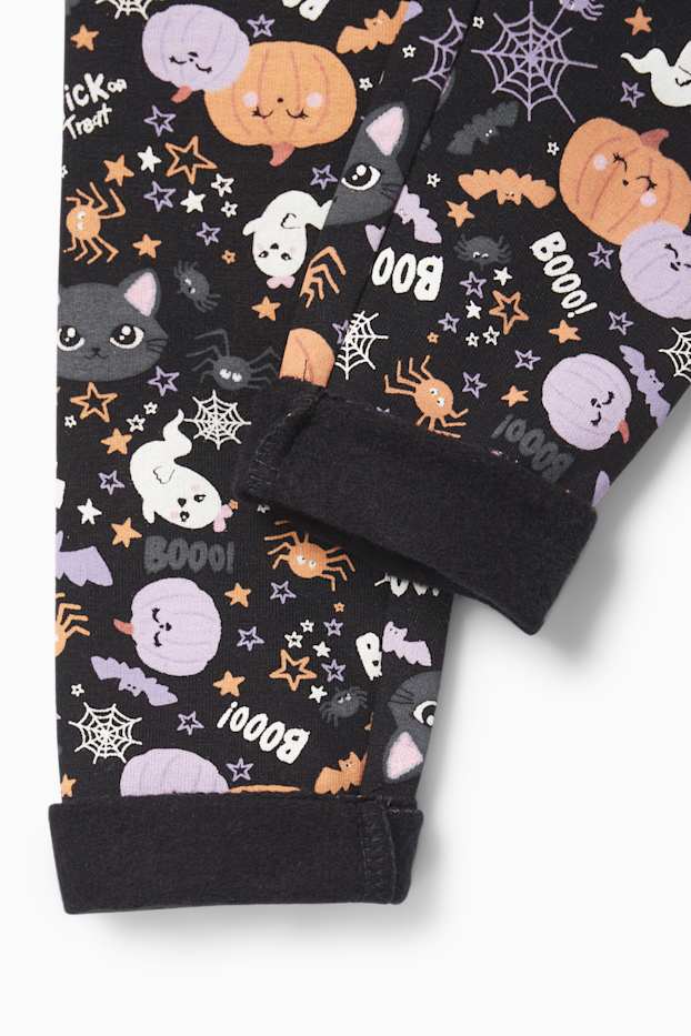 Kinderen: meisjes - Halloween - thermolegging - zwart
