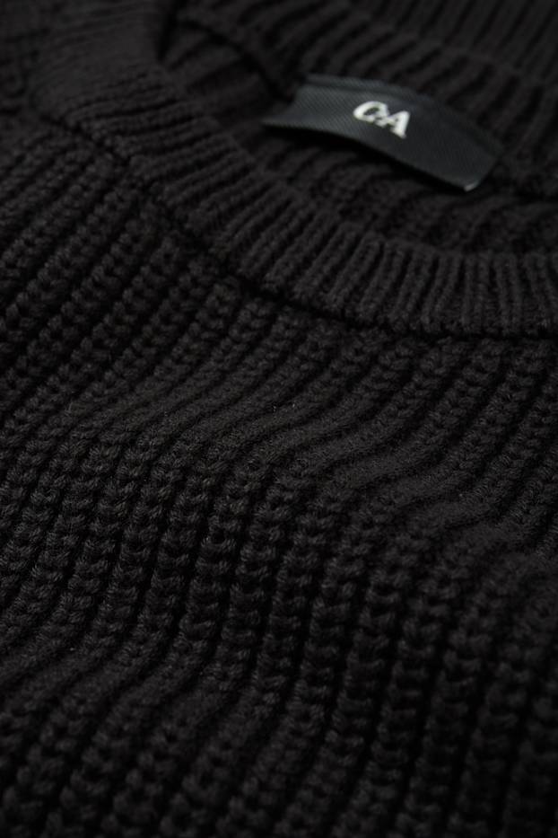 Home - Jersei - de canalé - negre