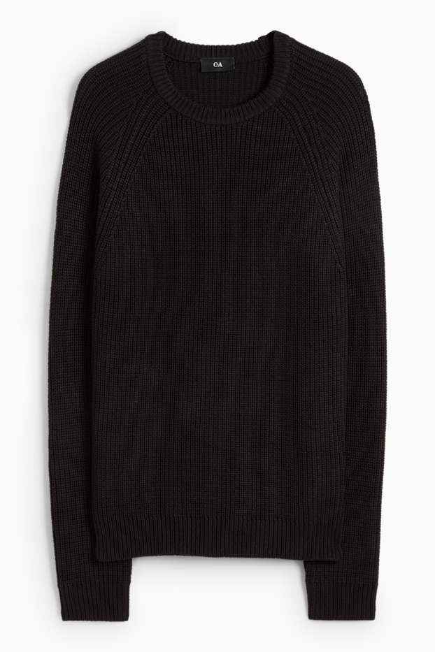 Home - Jersei - de canalé - negre