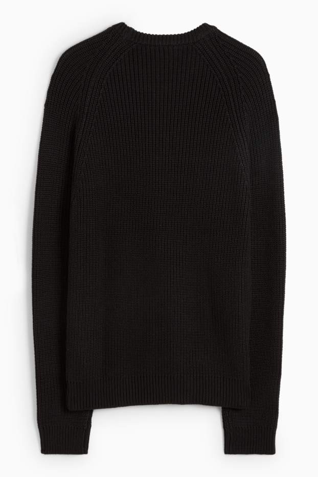 Home - Jersei - de canalé - negre