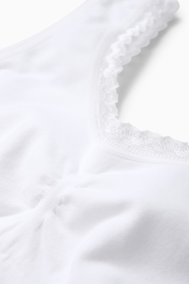Women - Bralette - seamless - white