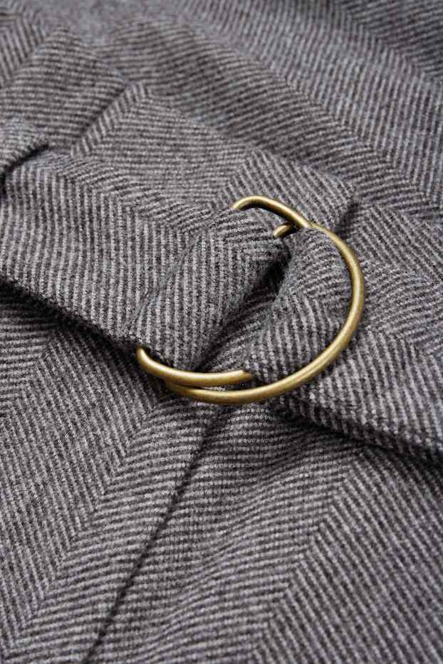 Donna - Pantaloni business con cintura - vita media - straight fit - grigio