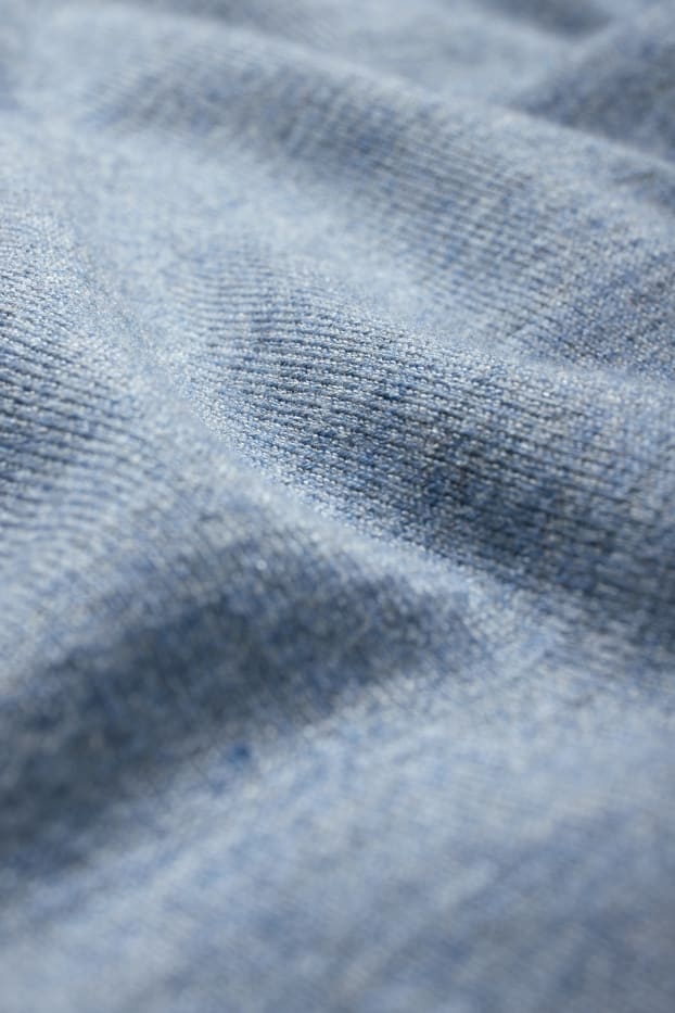 Donna - Maglione in filato lavorato a maglia fine - blu