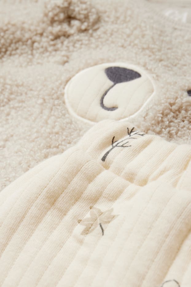 Baby Boys - Teddy bear - baby outfit - 2 piece - beige