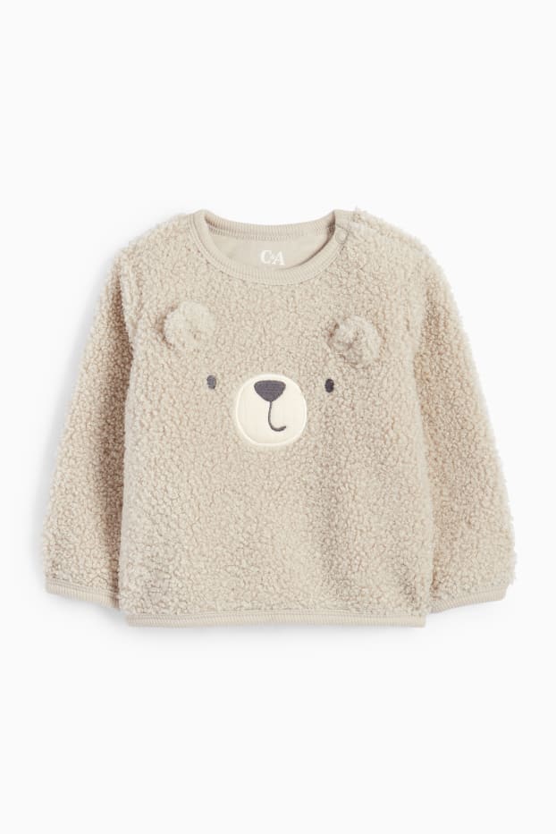 Baby Boys - Teddy bear - baby outfit - 2 piece - beige