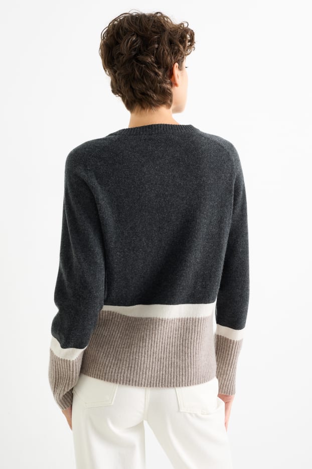 Women - Cashmere jumper - dark gray