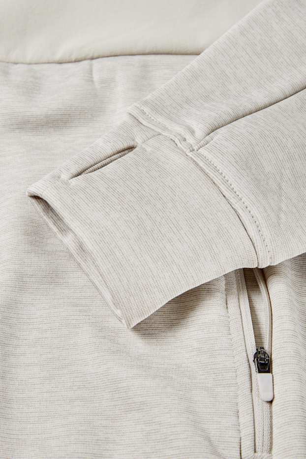 Men - Technical zip-through sweatshirt - beige