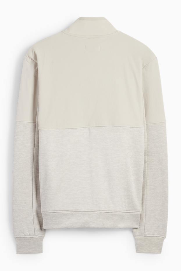 Men - Technical zip-through sweatshirt - beige