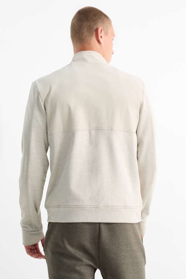 Men - Technical zip-through sweatshirt - beige