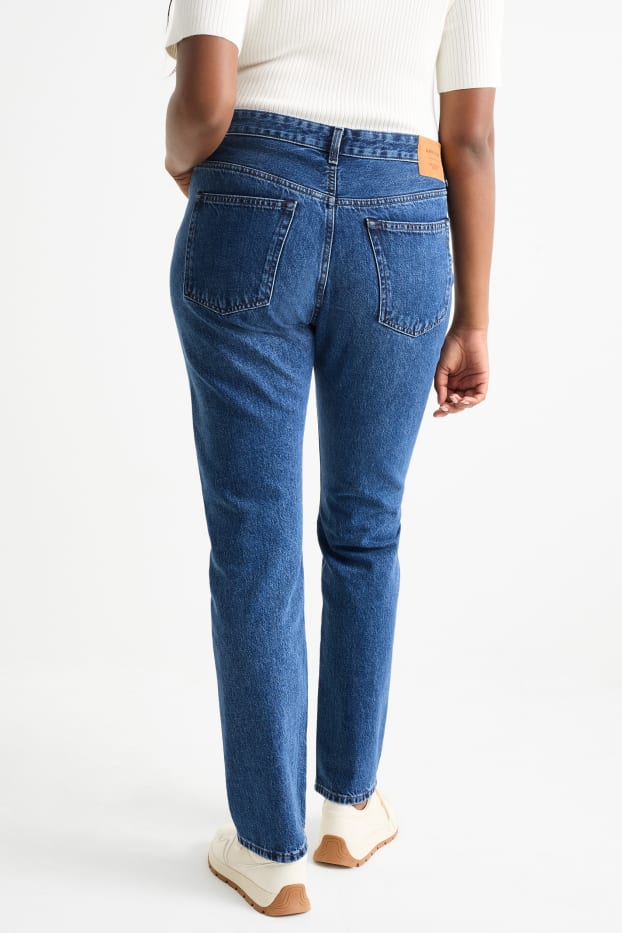 Donna - Vintage straight jeans - vita alta - jeans blu scuro