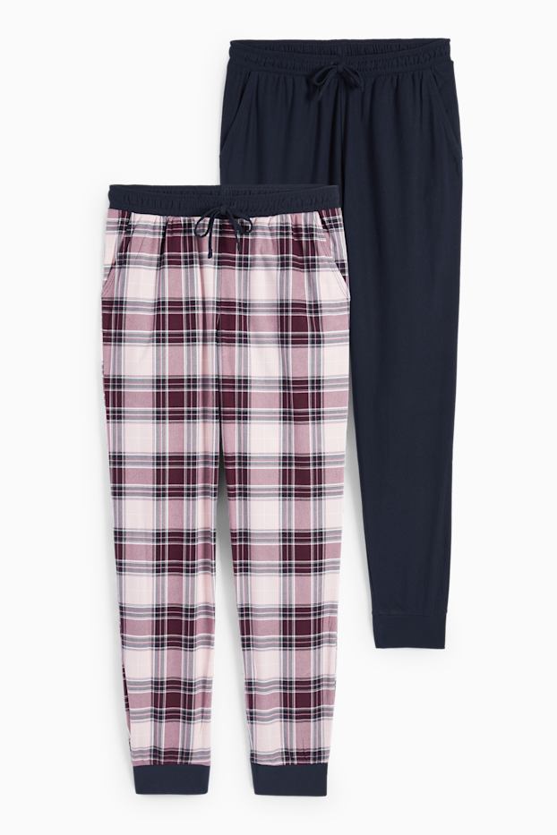 Donna - Confezione da 2 - pantaloni pigiama - nero