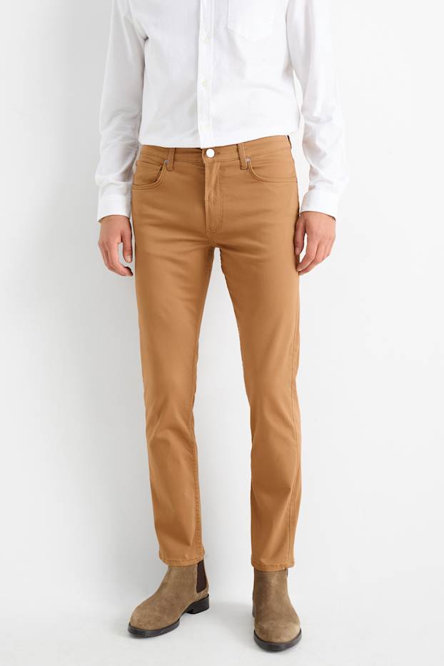 Heren - Broek - slim fit - bruin