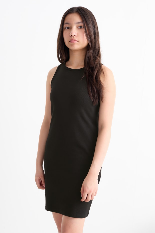 Kinder Mädchen - Kuromi - Set - Hoodie und Kleid - 2 teilig - weiß / schwarz