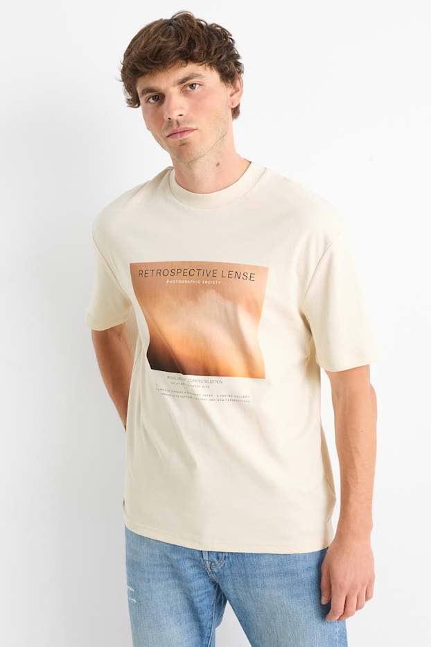 Hommes - T-shirt - beige clair