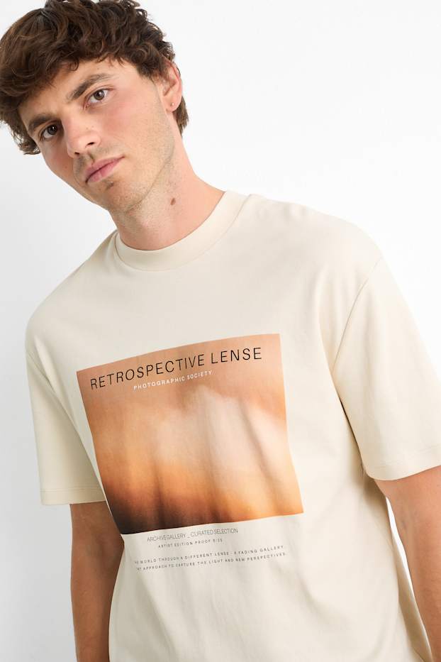 Hommes - T-shirt - beige clair
