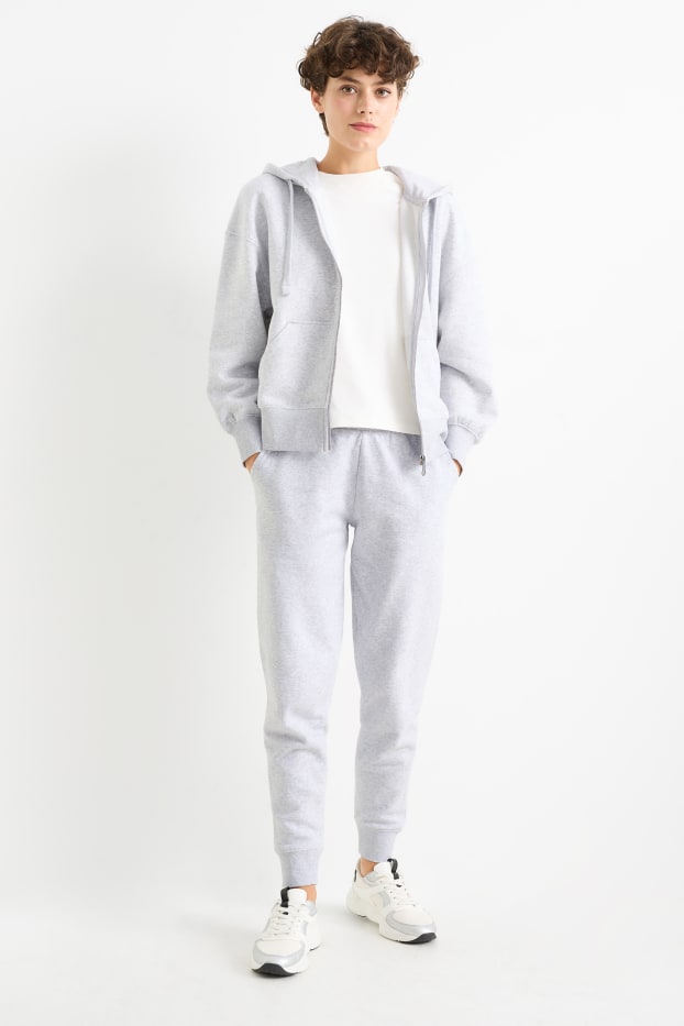 Femmes - Pantalon de jogging basique - gris clair chiné