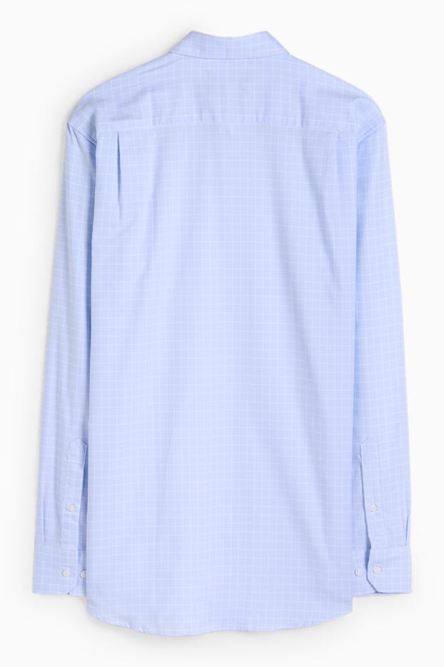 Hommes - Chemise de bureau - regular fit - col button down - facile à repasser - bleu clair
