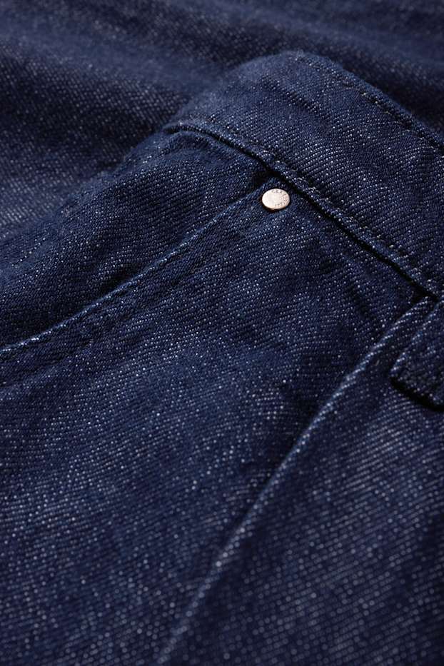 Dona - Wide leg jeans - mid waist - texà blau fosc