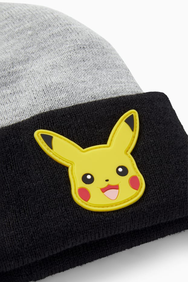 Kinderen: jongens - Pokémon - beanie - grijs