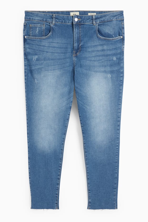 Kobiety - Skinny jeans - wysoki stan - dżins-niebieski