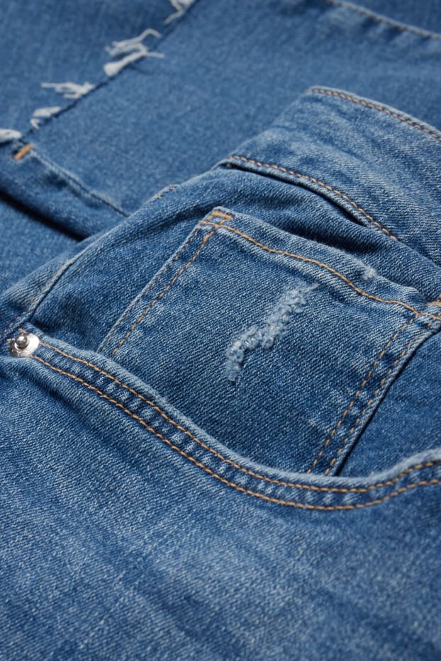 Kobiety - Skinny jeans - wysoki stan - dżins-niebieski