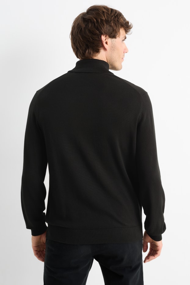 Hommes - Pull à col roulé - noir