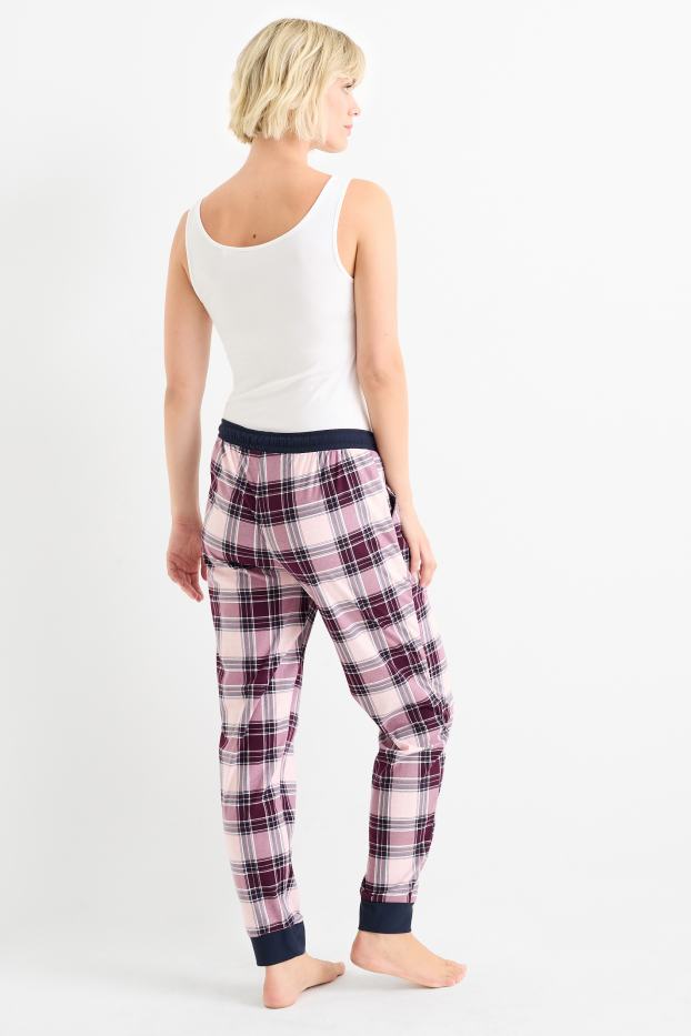Donna - Confezione da 2 - pantaloni pigiama - nero