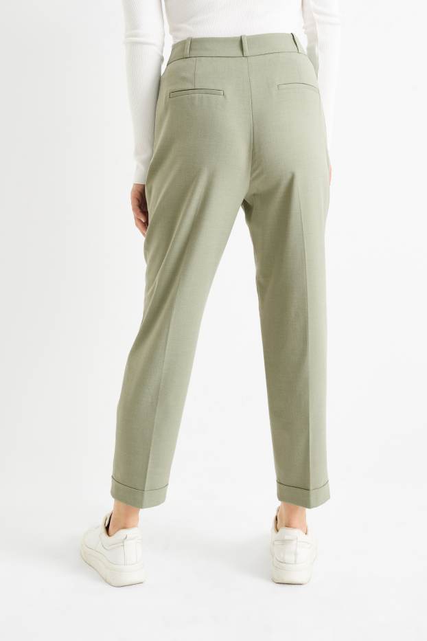 Dames - Pantalon - high waist - straight fit - lichtgroen