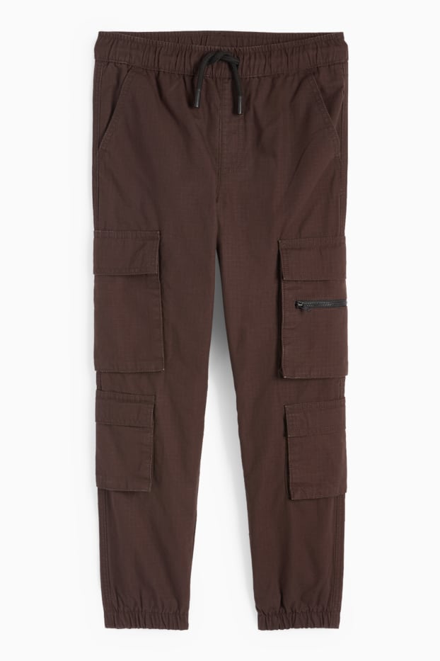 Nen - Pantalons cargo - marró fosc