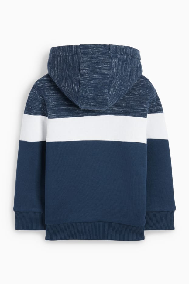Bambini - Felpa con zip e cappuccio - blu scuro