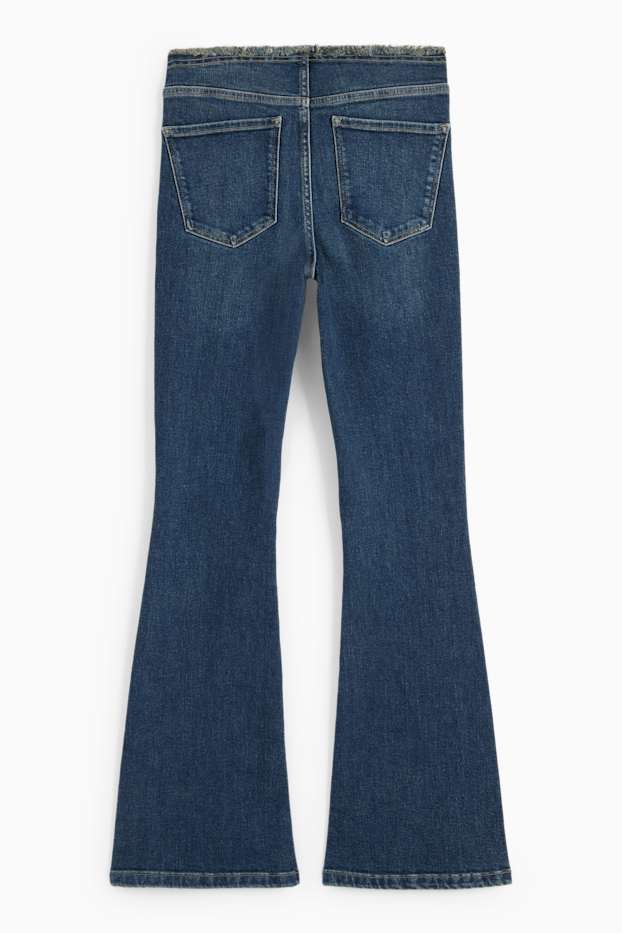 Dona - Flared jeans - mid waist - LYCRA® - texà blau fosc